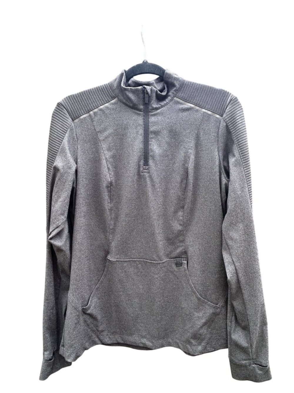5.11 Tactical Womens Large Gray Long Sleeve Quarter-Zip Pullover Sweater 1991